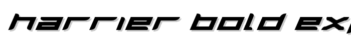 Harrier Bold Expanded Italic font